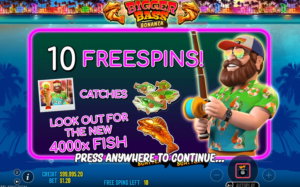 Start av Free Spins efter tre Scatter-symboler på rutnätet