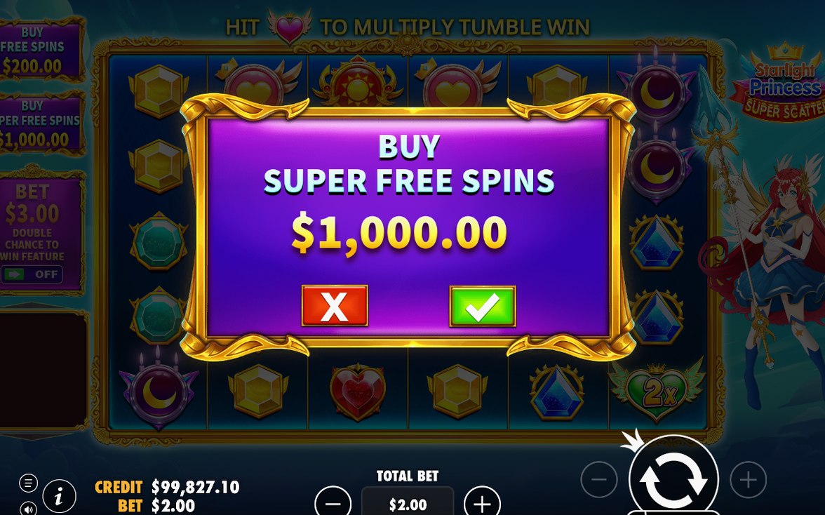 Super Free Spins på magenta rutnät med hjärtrubrik